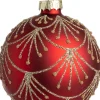 Intratuin kerstbal Slany mat rood D 8 cm