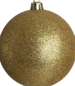 Intratuin kerstbal Stanton goud glitter D 10 cm