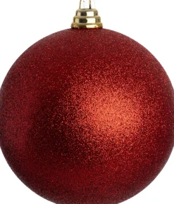 Intratuin kerstbal Stanton rood glitter D 20 cm