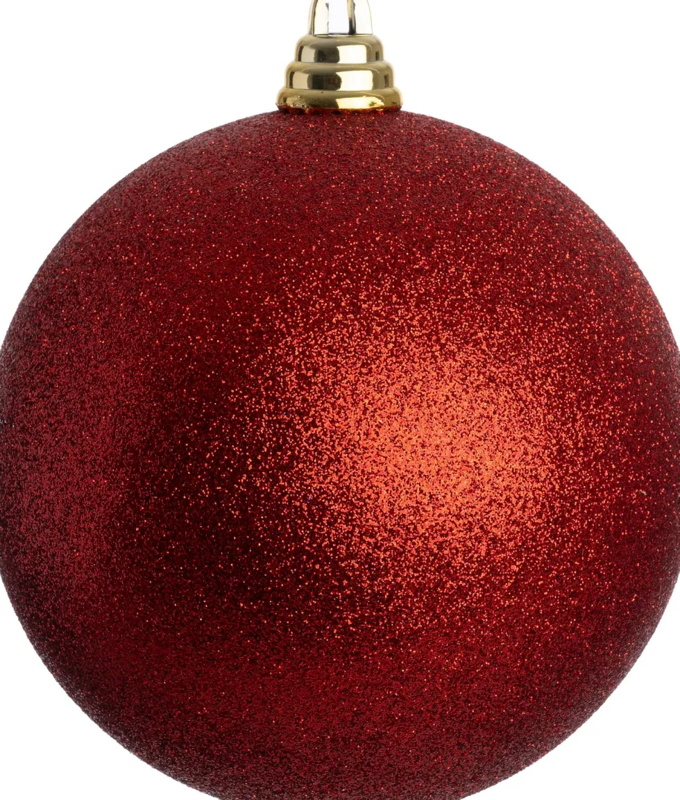Intratuin kerstbal Stanton rood glitter D 20 cm