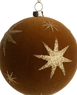 Intratuin kerstbal ster bruin D 8 cm