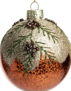 Intratuin kerstbal Strobl bruin D 8 cm