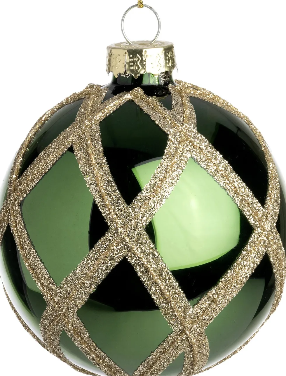 Intratuin kerstbal Sumpe glanzend groen D 8 cm
