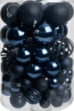 Intratuin kerstbal Tara blauw D 8 cm 100-delig