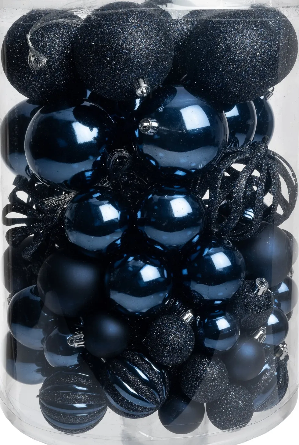 Intratuin kerstbal Tara blauw D 8 cm 100-delig