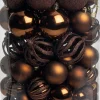 Intratuin kerstbal Tara bruin D 8 cm 100-delig