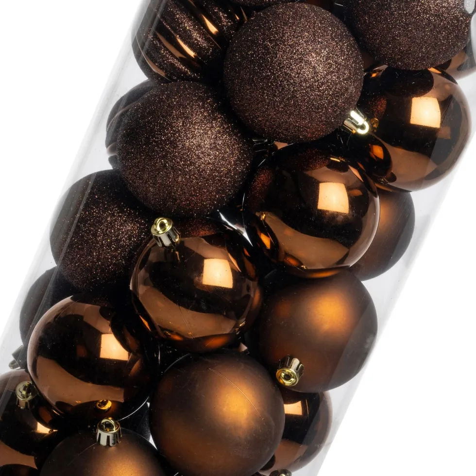 Intratuin kerstbal Tara bruin D 7 cm 50-delig