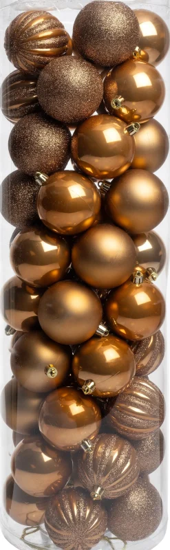 Intratuin kerstbal Tara karamel D 7 cm 50-delig