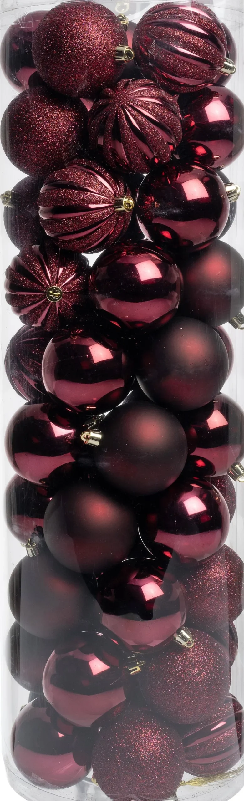 Intratuin kerstbal Tara paars D 7 cm 50-delig