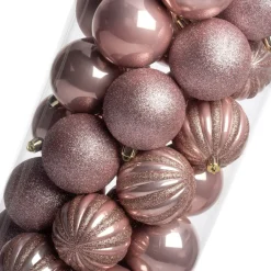 Intratuin kerstbal Tara roze D 7 cm 50-delig