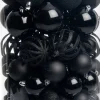 Intratuin kerstbal Tara zwart D 8 cm 100-delig