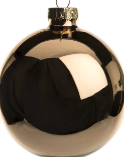 Intratuin kerstbal taupe glanzend D 8 cm 6 stuks