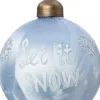 Intratuin kerstbal Tienen let it snow blauw D 8 cm