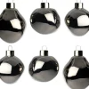 Intratuin kerstbal Trim antraciet glans D 6 cm 6 stuks