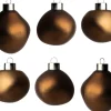 Intratuin kerstbal Trim bruin mat D 6 cm 6 stuks