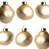 Intratuin kerstbal Trim licht goud mat D 6 cm 6 stuks