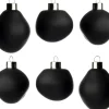 Intratuin kerstbal Trim zwart mat D 6 cm 6 stuks