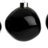 Intratuin kerstbal Trim zwart glans D 10 cm 3 stuks