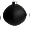 Intratuin kerstbal Trim zwart mat D 10 cm 3 stuks
