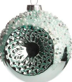 Intratuin kerstbal Troyes blauw D 8 cm