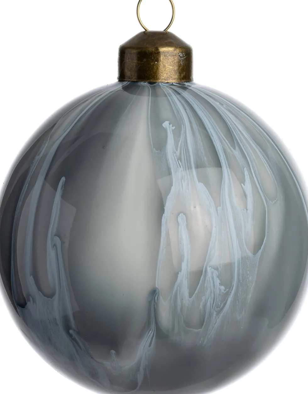 Intratuin kerstbal Truro grijs kleurverloop D 8 cm
