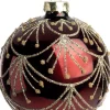 Intratuin kerstbal Turno glanzend bordeaux D 8 cm