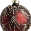 Intratuin kerstbal Turno mat bordeaux D 8 cm