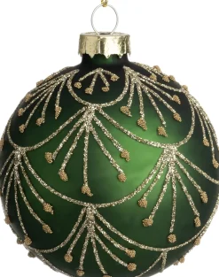 Intratuin kerstbal Turno mat groen D 8 cm