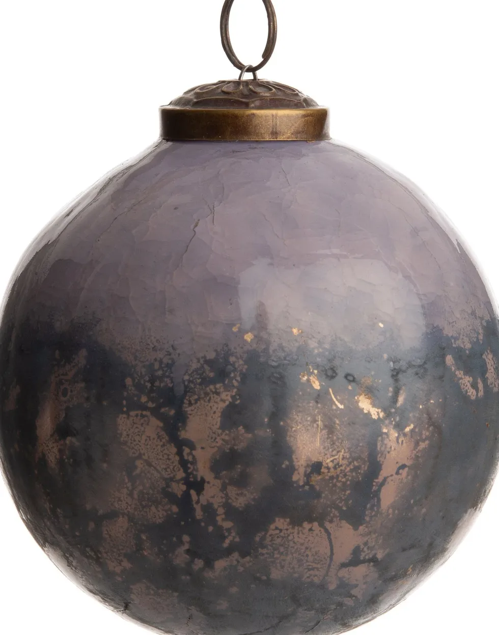 Intratuin kerstbal Vera paars glanzend D 8 cm
