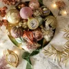 Intratuin kerstbal Wallace paars reliëf D 8 cm