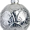 Intratuin kerstbal Wallace zilver bladeren D 10 cm