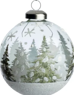 Intratuin kerstbal Winterland wit kerstboom D 8 cm