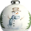 Intratuin kerstbal Winterland wit sneeuwpop D 8 cm