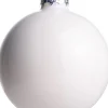 Intratuin kerstbal wolkenwit glanzend D 8 H 8,5 cm 6 stuks