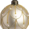 Intratuin kerstbal Yvoir mat wit D 8 cm