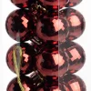 Intratuin kerstbal Zari bordeaux D 4 cm 16 stuks