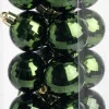 Intratuin kerstbal Zari donkergroen D 4 cm 16 stuks