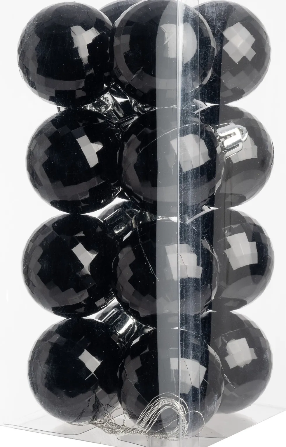 Intratuin kerstbal Zari zwart D 4 cm 16 stuks