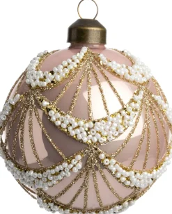 Intratuin kerstbal Zichem glanzend roze D 8 cm