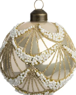 Intratuin kerstbal Zichem glanzend wit D 8 cm