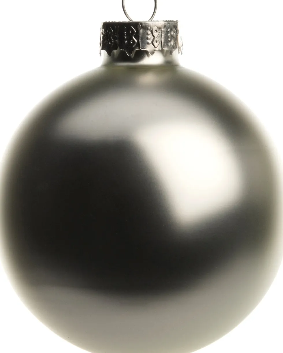 Intratuin kerstbal zilver mat D 6 H 6,5 cm