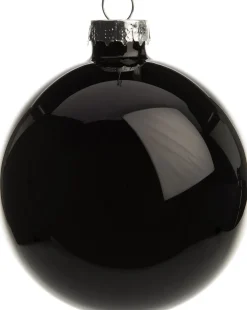 Intratuin kerstbal zwart D 8 cm 6 stuks