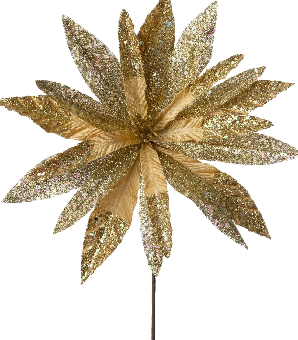 Intratuin kerstbloem Ella goud D 32 cm