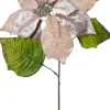 Intratuin kerstbloem kerstster met glitter beige 52 cm