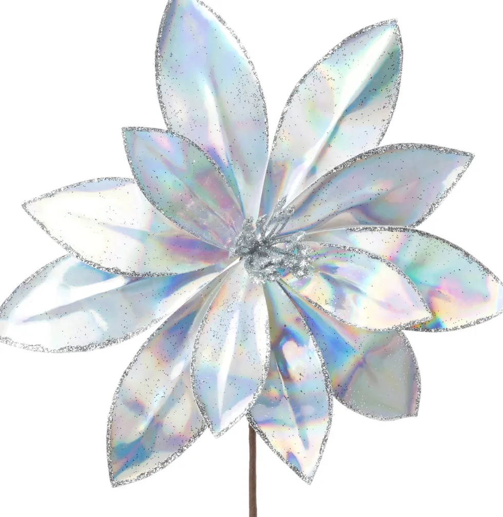 Intratuin kerstbloem Shine zilver 24 cm