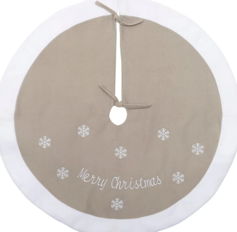 Intratuin kerstboomrok Asko grijs / wit D 110 cm