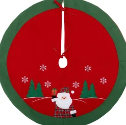 Intratuin kerstboomrok Asko rood / groen D 110 cm