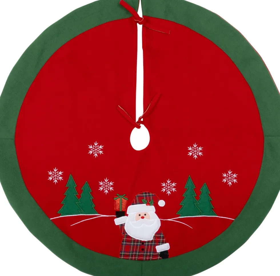 Intratuin kerstboomrok Asko rood / groen D 110 cm