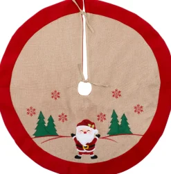 Intratuin kerstboomrok Asko naturel / rood D 110 cm
