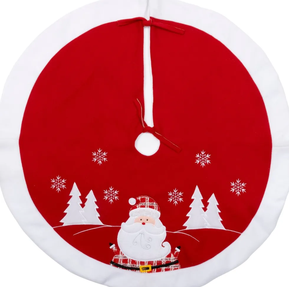 Intratuin kerstboomrok Asko rood / wit D 90 cm